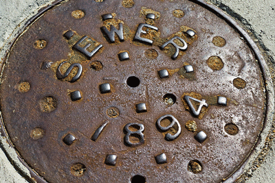 Sewer manhole cover from 1894