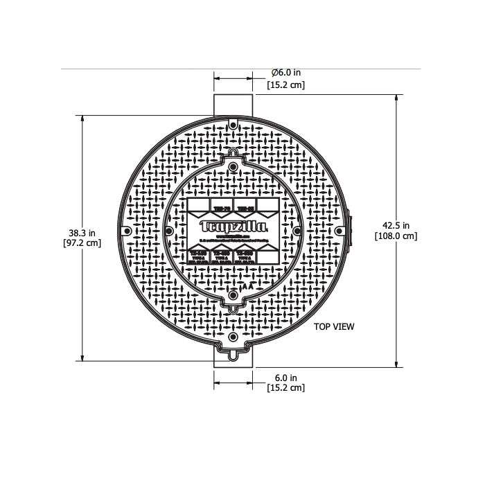 TZ-600-6 Trapzilla Grease Interceptor with 6